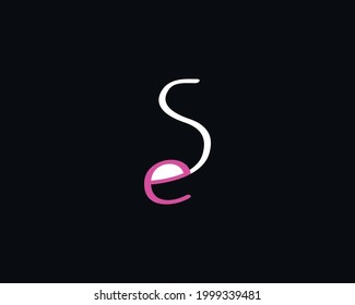 creative letters SE logo design vector template