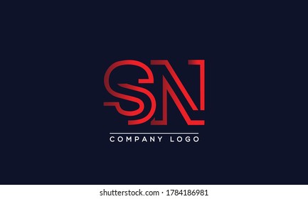 Creative Letters Sn Logo Design Vector Stock Vector (Royalty Free ...