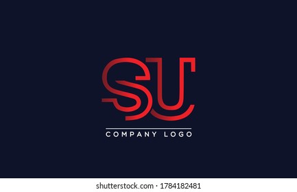 Creative letters SU Logo Design Vector Template. Initial Letters SU Logo Design	