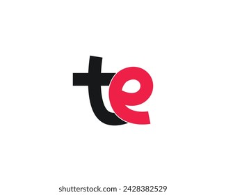 Creative Letters TE Vector Icon Logo Illustration