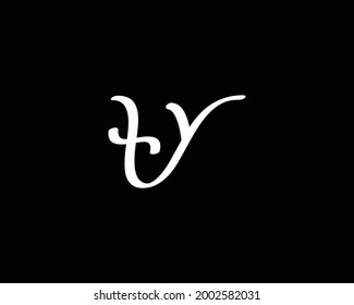 creative letters TY logo design vector template