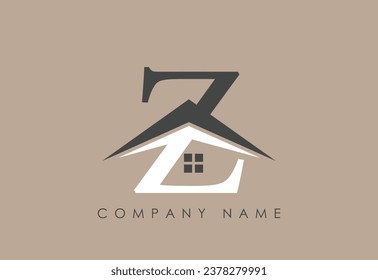  Creative letters unique monogram logo Z home