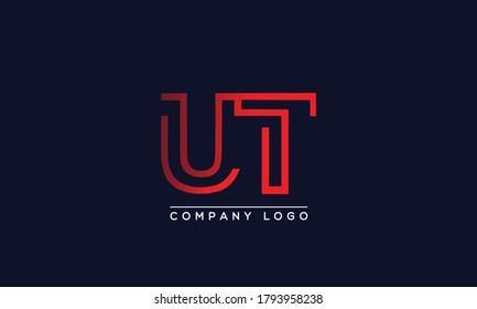 Creative Letters UT Logo Design Vector Template. Initial Letters UT Logo Design