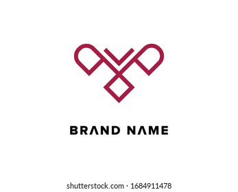 Creative letters V & P logo, business template vector icon.