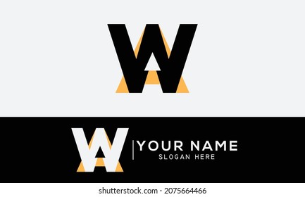 Creative Letters WA, AW Logo Design Vektorvorlage. WA-Logo-Design mit Anfangsbuchstaben 