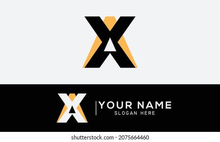 Creative Letters XA, AX Logo Design Vector Template. Initial Letters XA Logo Design 