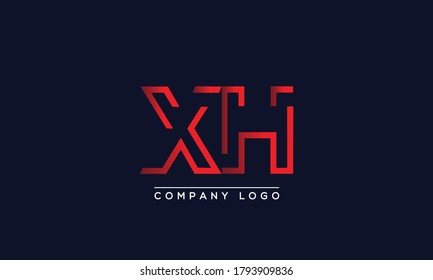 Creative Letters XH, HX Logo Design Vector Template. Initial Letters XH Logo Design