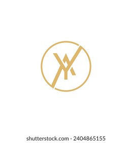 Creative Letters YA or AY Logo Design Vector Template. Initial Letters YA Logo Design	
