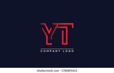 Creative Letters YT or TY Logo Design Vector Template. Initial Letters YT Logo Design