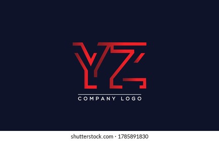 Creative Letters YZ or ZY Logo Design Vector Template. Initial Letters YZ Logo Design