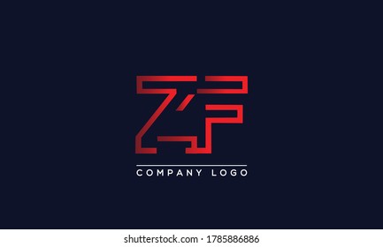 Creative Letters ZF Logo Design Vector Template. Initial Letters ZF Logo Design