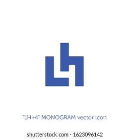 Creative "LH+4" vector icon illustration. Premium quality. 