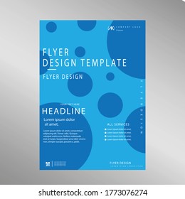 Creative light blue colour Flyer template design