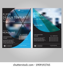 Creative light blue  colour flyer art design