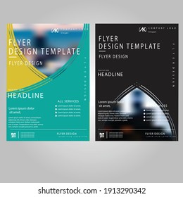Creative light blue colour flyer vector template design 