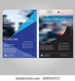 Diseño de arte creativo en color azul claro y gris oscuro