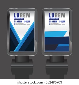 creative Light box outdoor advertising design for corporate identity with color cubes. Stationery set vctor background colorful