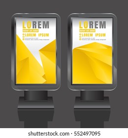 creative Light box outdoor advertising design for corporate identity with color cubes. Stationery set vctor background colorful