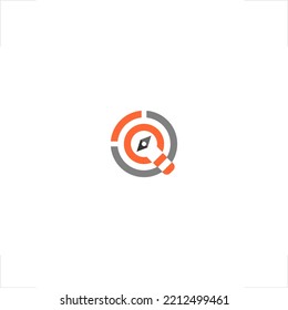 creative light bulb with compass logo