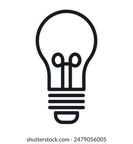 Creative Light Bulb Icon Perfect for Innovative Ideas and Concepts