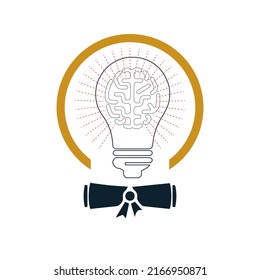 Creative  light bulb Icon stock illustration on white background