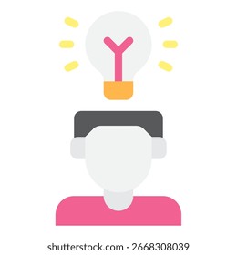 A creative light bulb icon symbolizing innovation, ideal for marketing, tech startups, or business branding materials.