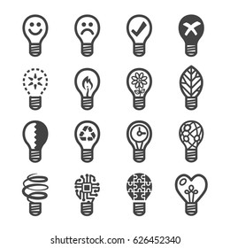 creative light bulb icons