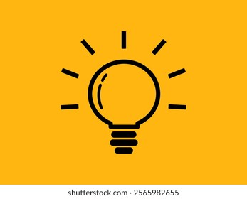 Creative light bulb icon.vector illustration