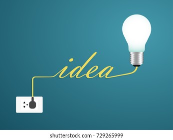 Creative light bulb idea abstract infographic. Vector illustration.
