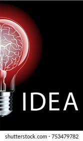 Creative light bulb idea abstract , Inspiration concept modern design template workflow layout, diagram, step up options, Vector illustration .