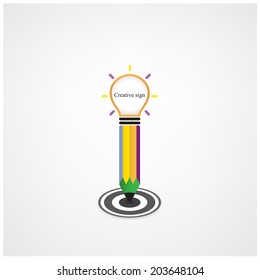 Creative light bulb Idea concept background ,design for poster flyer cover brochure ,business idea ,abstract background.vector illustration