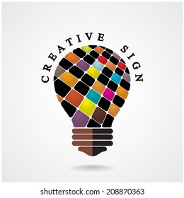 Creative light bulb Idea concept background ,design for poster flyer cover brochure ,business idea ,abstract background.vector illustration