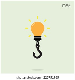 Creative light bulb Idea concept background ,design for poster flyer cover brochure ,business idea ,abstract background.vector illustration
