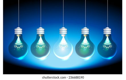 Creative light bulb Idea concept background, design for poster flyer cover brochure ,business idea ,abstract background.vector illustration 