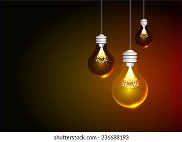 Creative light bulb Idea concept background, design for poster flyer cover brochure ,business idea ,abstract background.vector illustration 