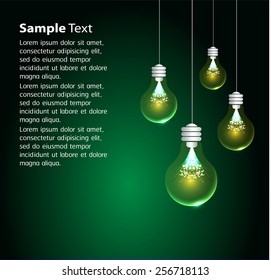 Creative light bulb Idea concept background, design for poster flyer cover brochure ,business idea ,abstract background.vector illustration. text box