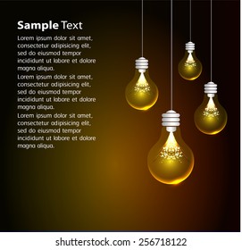 Creative light bulb Idea concept background, design for poster flyer cover brochure ,business idea ,abstract background.vector illustration. text box