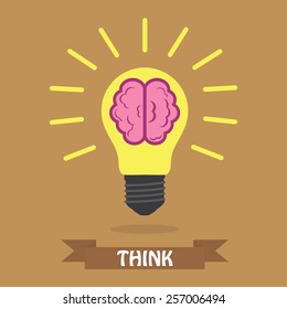 Creative light bulb Idea concept 