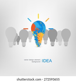 Creative light bulb Idea concept background design for poster flyer cover brochure ,business idea ,abstract background.vector illustration