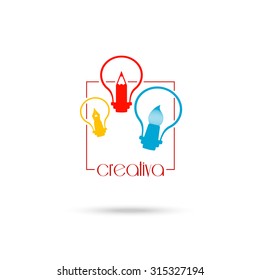 Creative light bulb Idea concept symbol design for poster flyer cover brochure ,business identity ,abstract background. Vector illustration eps 10