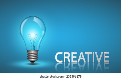 Creative light bulb Idea concept.vector