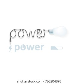 Creative light bulb. Illustration isolated on background. Graphic concept for your design