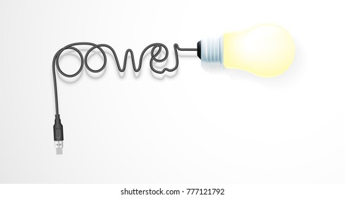 Creative light bulb. Illustration isolated on background. Graphic concept for your design