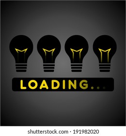 creative light bulb load design concept vector