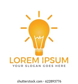 Creative light bulb logo design..