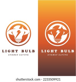 creative light bulb logo and vector with slogan template