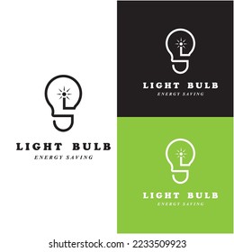 creative light bulb logo and vector with slogan template