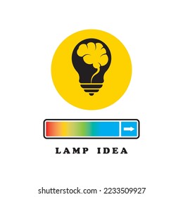 creative light bulb logo and vector with slogan template