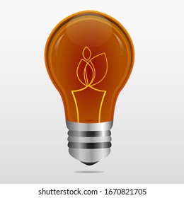 creative light bulb on white background

