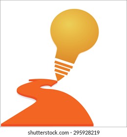 Creative light bulb success Idea concept background design 
